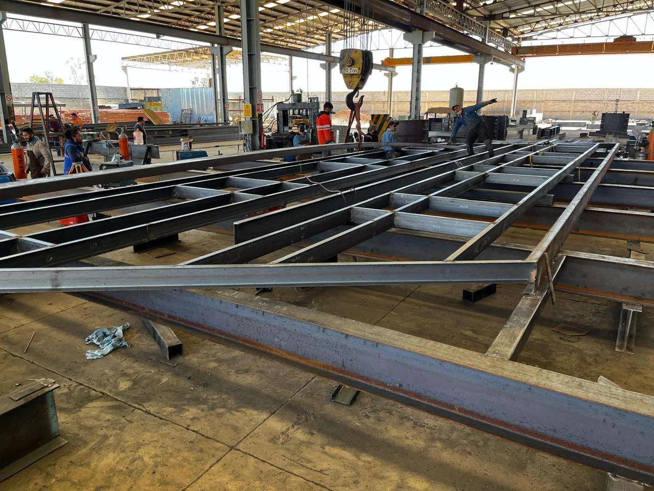 Cimbra metálica fabricada para el Tramo 7 del Tren Maya